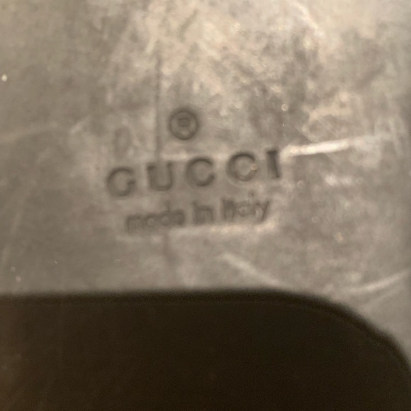 Gucci black ballet slippers with gold Gucci horse shoe - Picture 6 of 7